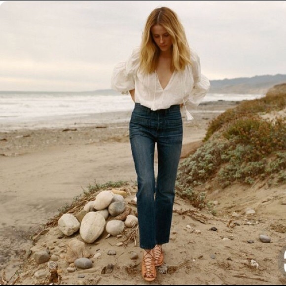 Doen Pants - Doen cropped sailor jean with gray